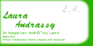 laura andrassy business card